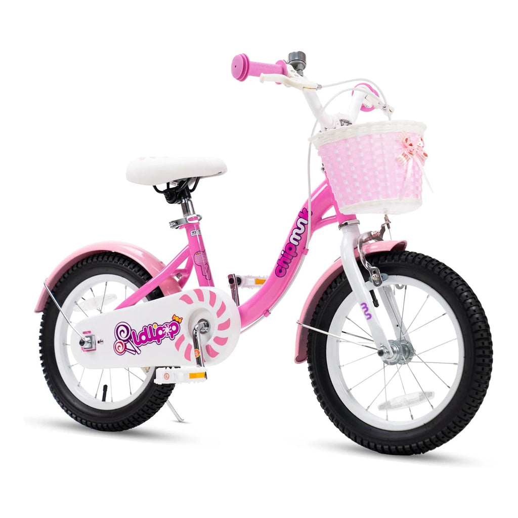 14 Inch Girls Kids Bike with Basket Training Wheels E942290