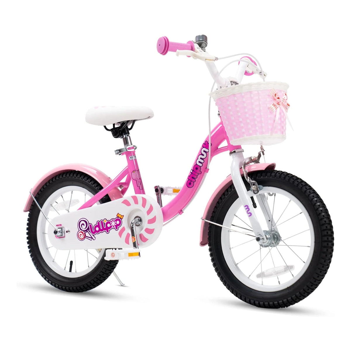 14 Inch Girls Kids Bike with Basket Training Wheels E942290