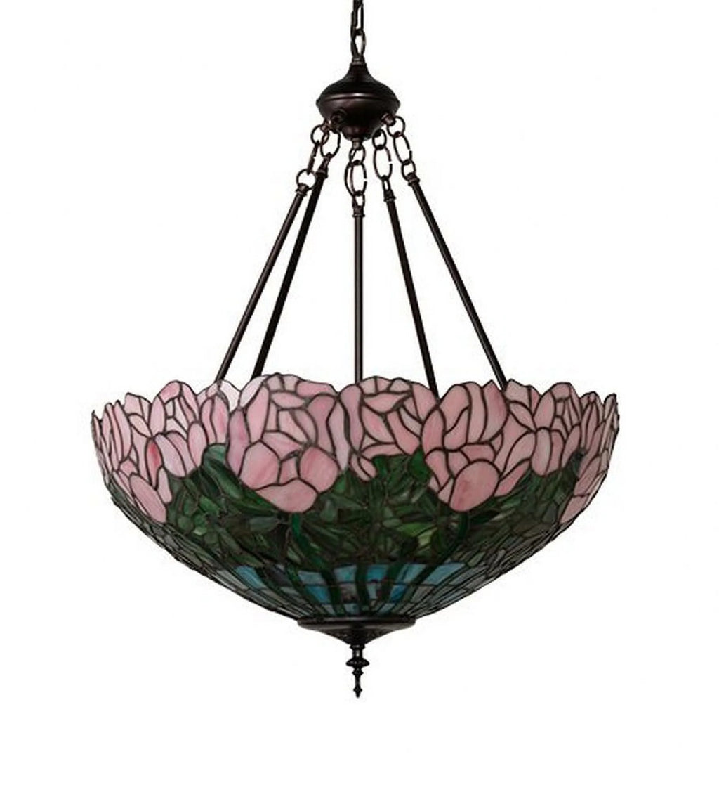 22 Inch Wide Cabbage Rose Inverted Pendant R3188