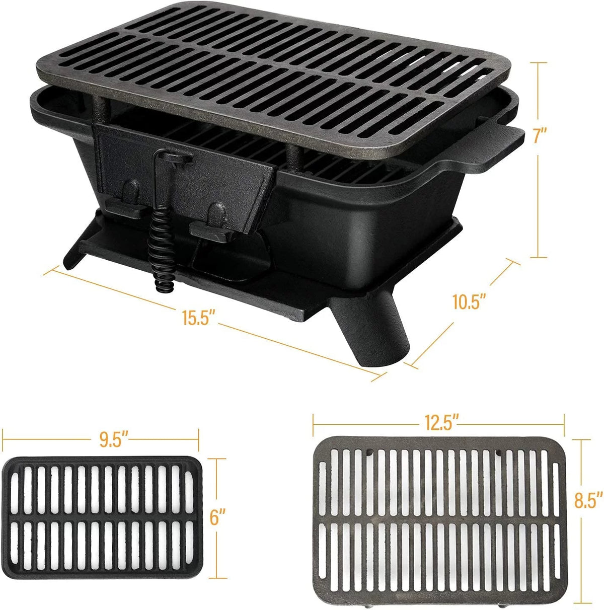 Charcoal Cast Iron Hibachi Grill N46296