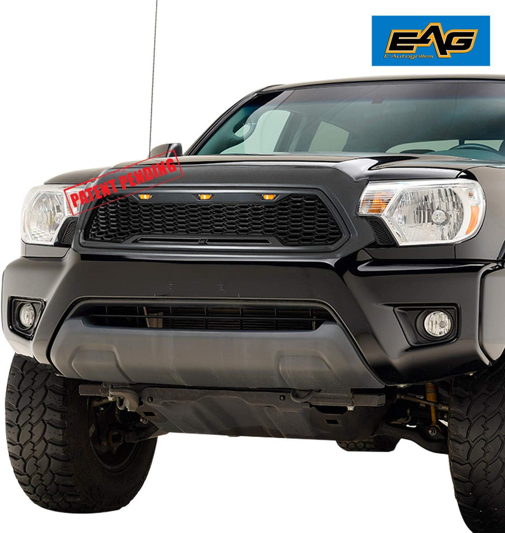 Charcoal Gray ABS Front Grille with Amber LED Lights O903