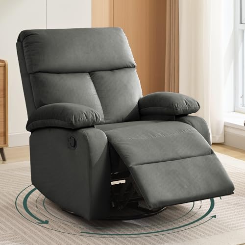 Light Grey Swivel Rocker Recliner W489969
