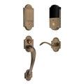 Satin Brass and Black Dummy Handleset U401