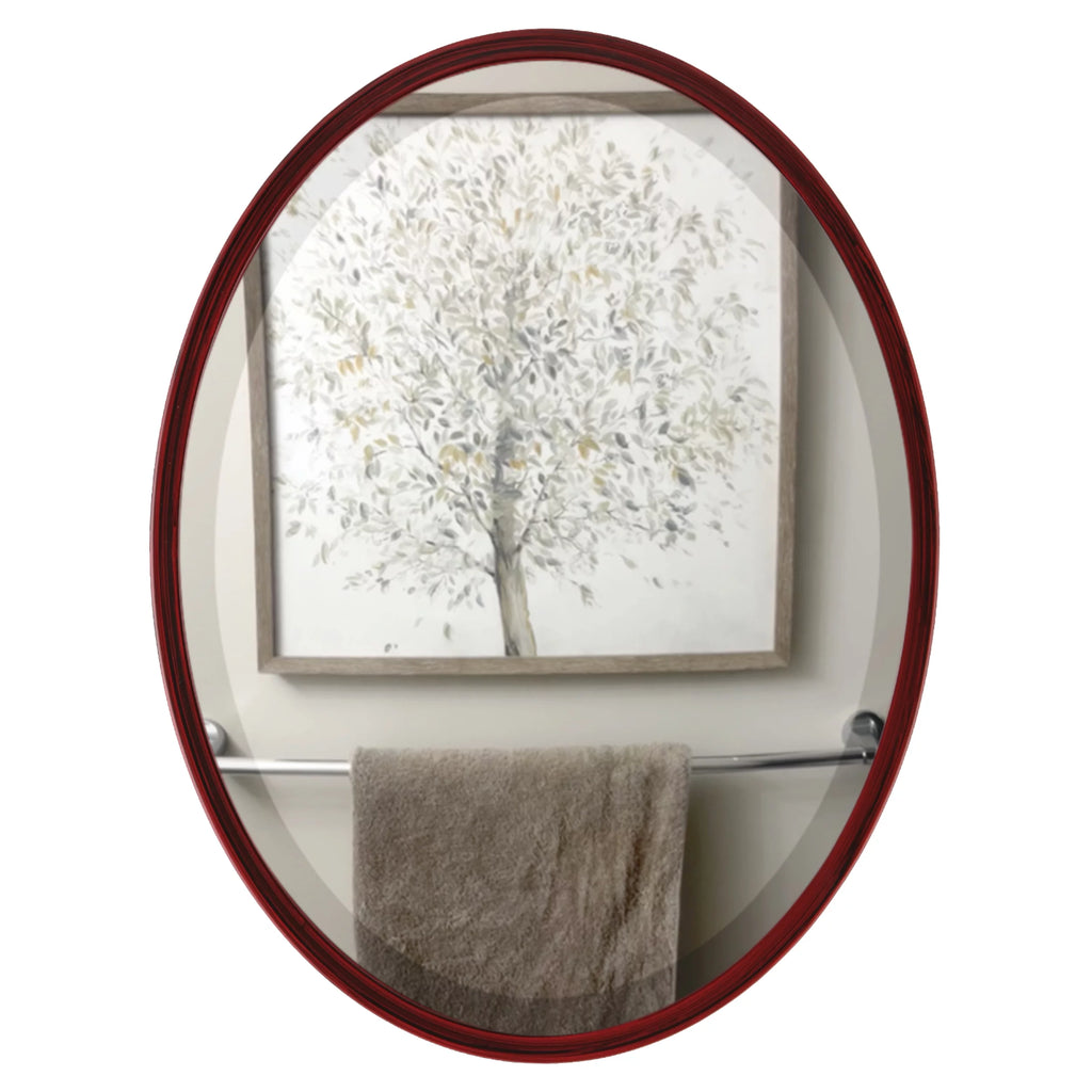 Black Cherry Oval Mirror P2132