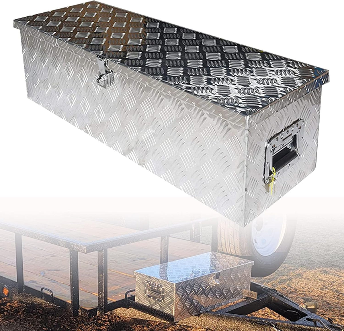 39 Inch Aluminum Tool Box with Lock and Key V513