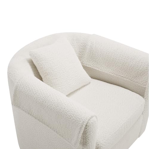 42" Oversized Swivel Barrel Chair with Storage Ottoman G74655