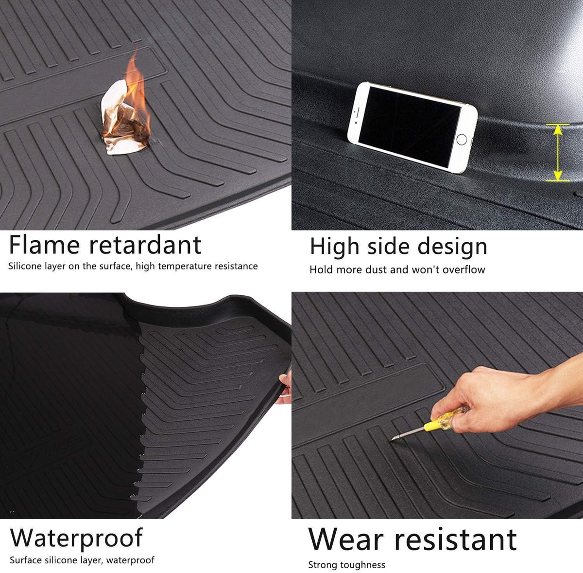 Custom Fit TPO Waterproof Rear Cargo Tray Trunk Floor Mat Protector B88110