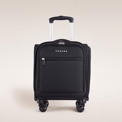 Black 14.5 Inch Softside Spinner Carry On Luggage I46885