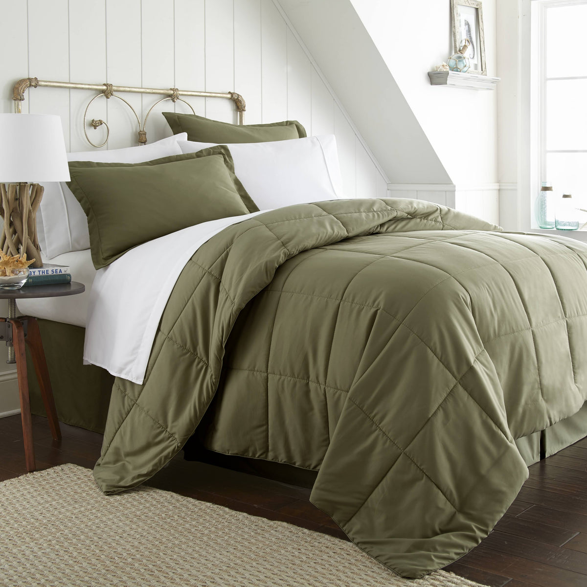 Sage Microfiber California King 8-Piece Bed in A Bag C24694