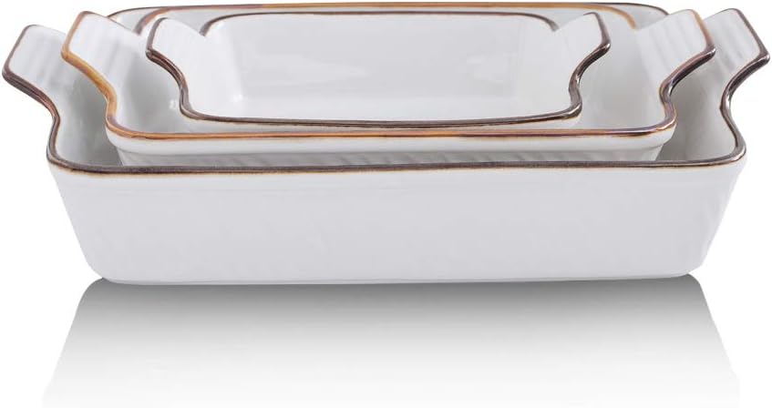 Ceramic Baking Dish Set 9 x 13 Inches 3-Piece X658664
