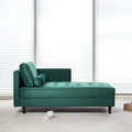 64" Green Velvet Chaise X33667