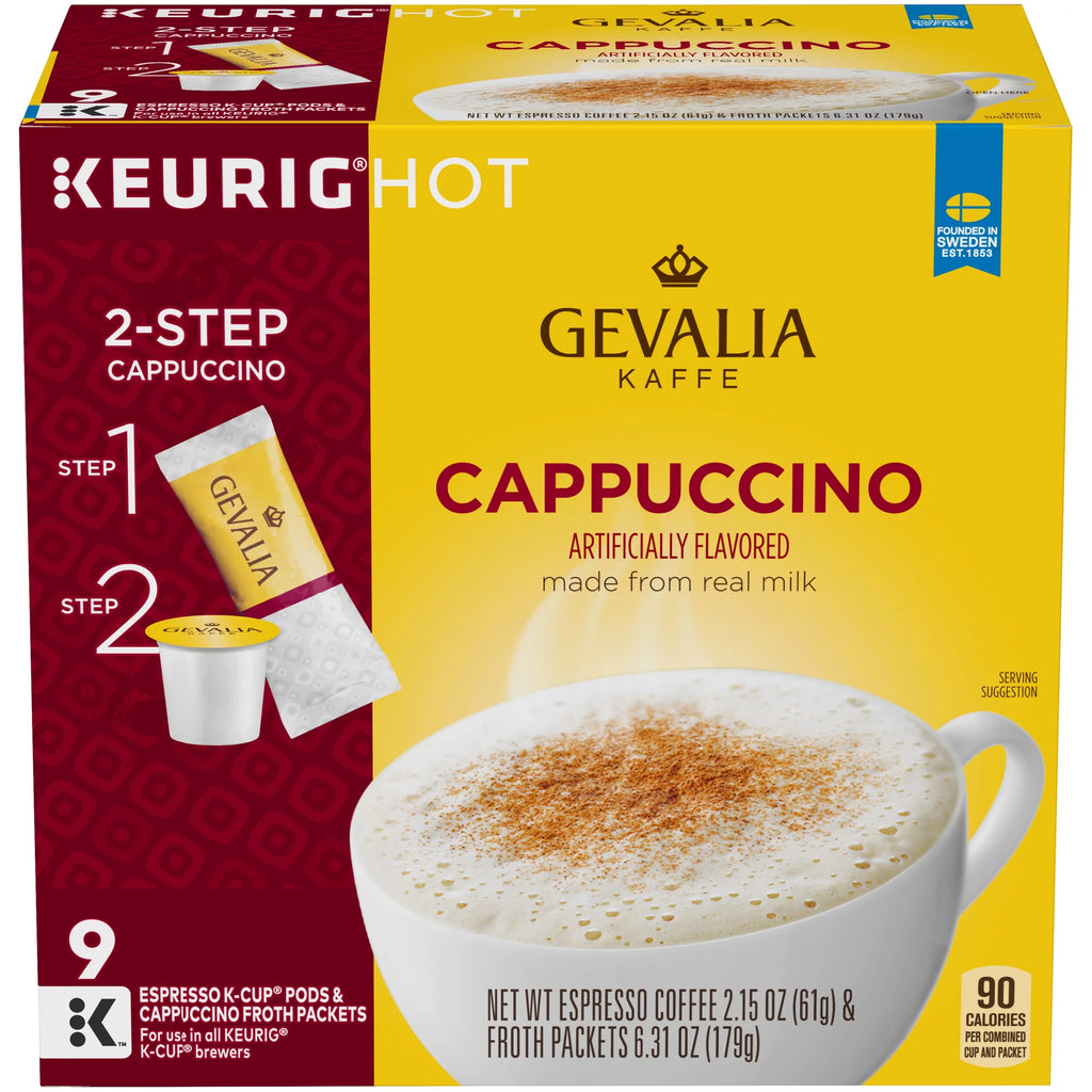 9 ct Box Cappuccino Espresso Coffee Pods Kit H83034