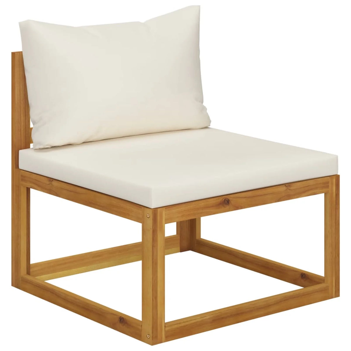 2 Piece Acacia Wood Patio Sofa Set with Cushion D75058