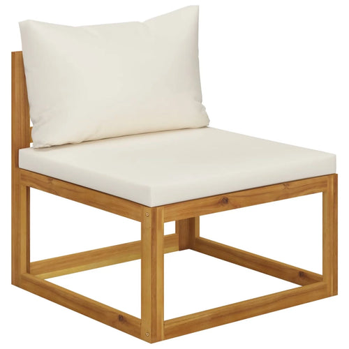 2 Piece Acacia Wood Patio Sofa Set with Cushion D75058