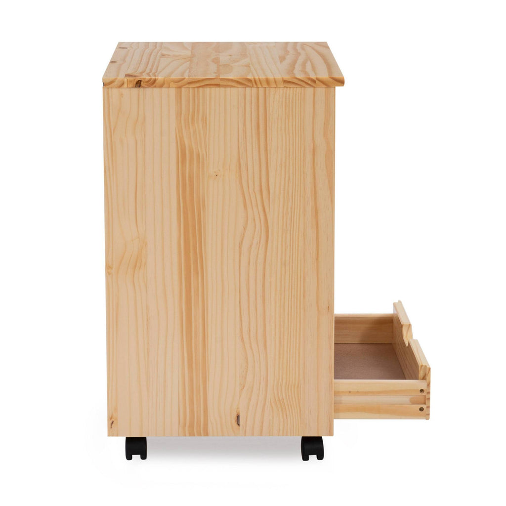 Natural Linon Six Drawer Wide Roll Cart A9794