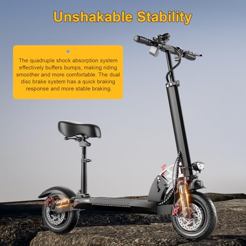 30MPH 800W Motor 10" Off-Road Tires Foldable Electric Scooter with Seat V35982