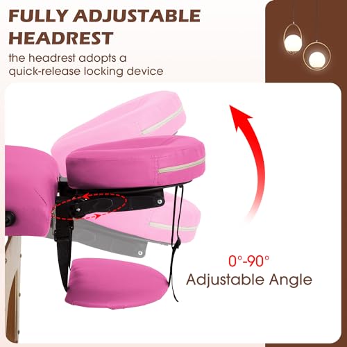 24 inch Wide Folding Height Adjustable Massage Table with Non-Woven Bag T1638