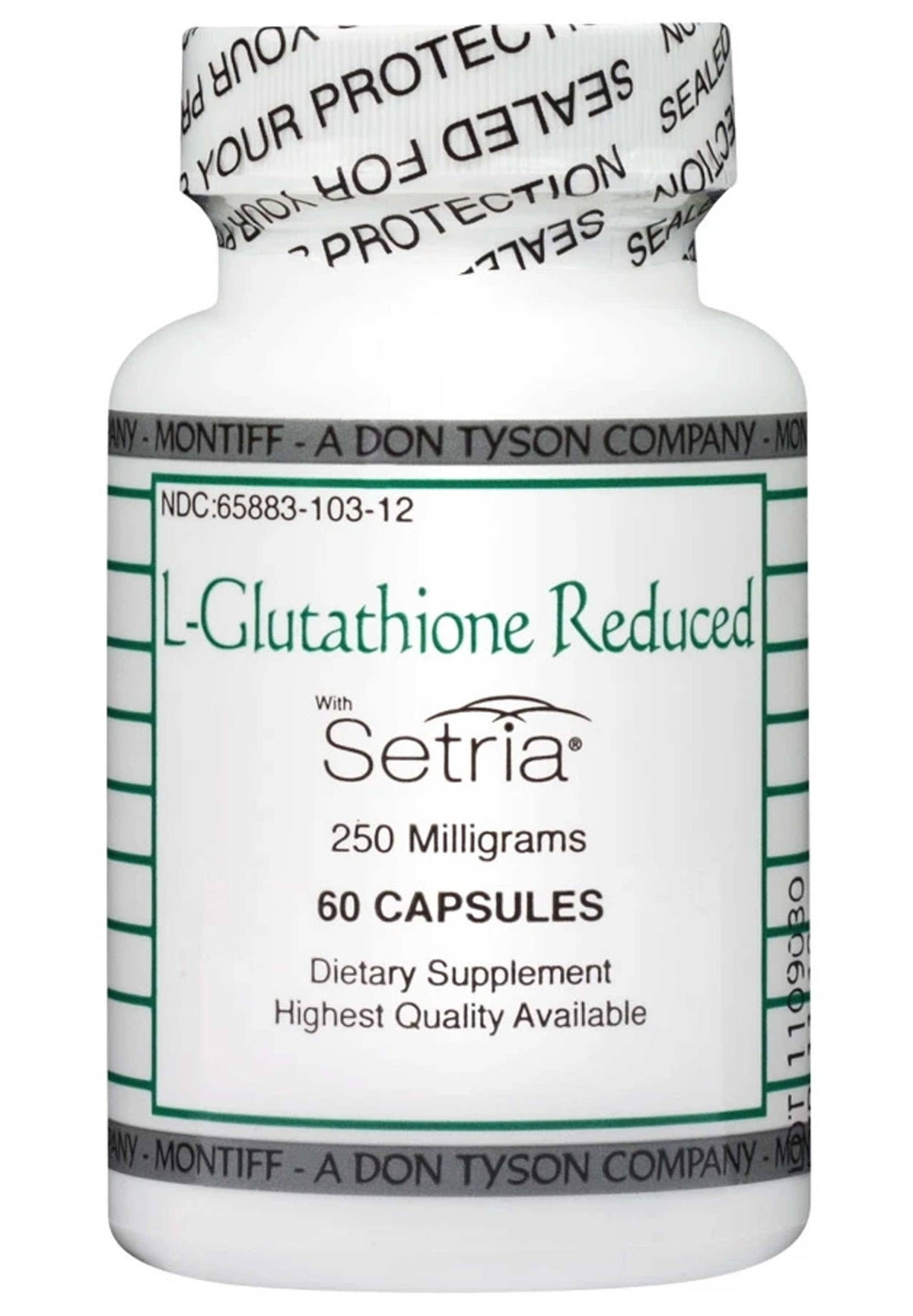 L-Glutathione Reduced 250 mg 60 Caps W332