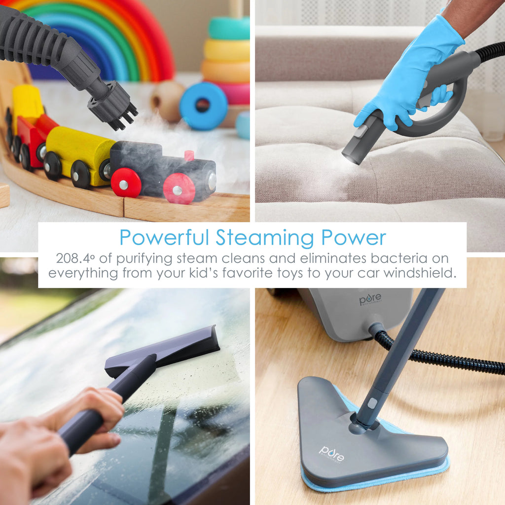 Rolling Steam Cleaner with 18 Accessories M431487