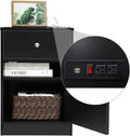 White Nightstand with USB Port Z47168