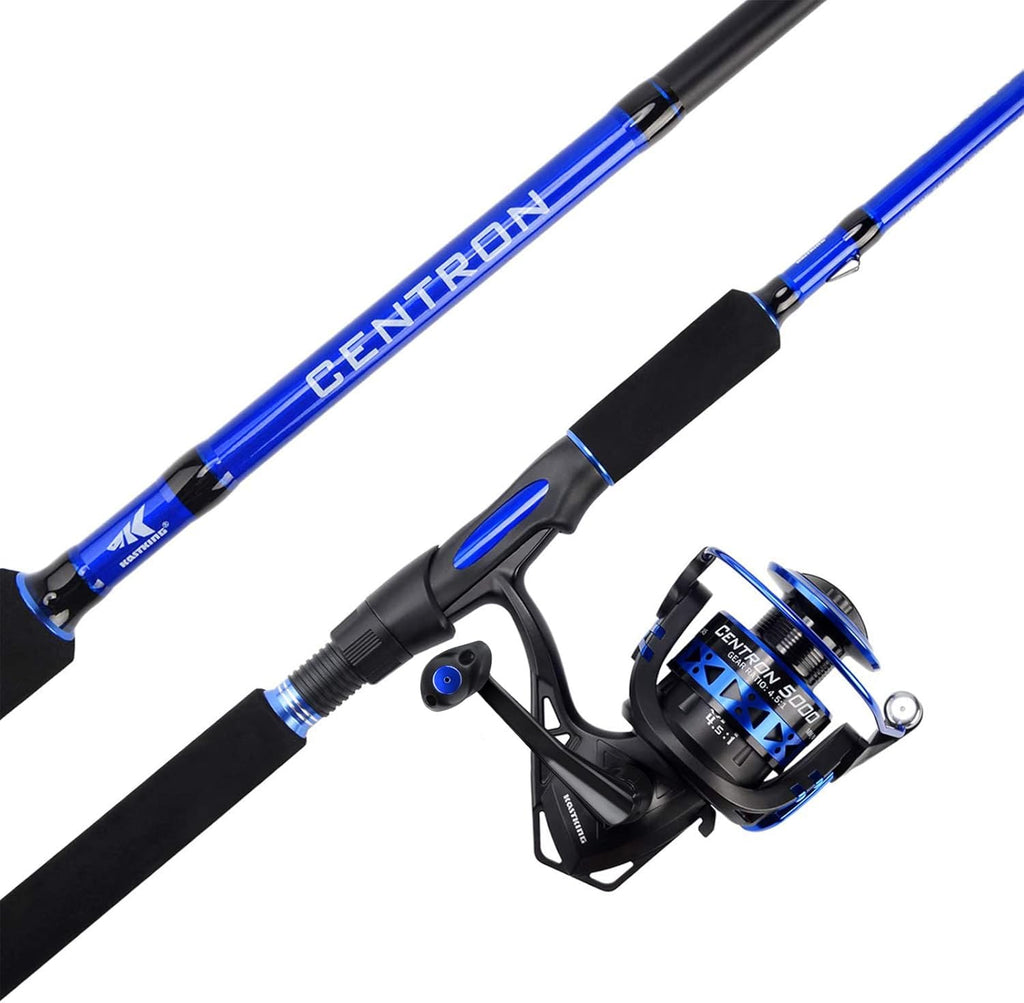 Fishing Rod and Reel Combo, Spinning & Baitcasting Combos, IM6 Graphite 2Pc Blanks, Stainless Steel Guides with Ceramic Rings, Contoured EVA Handles Z450