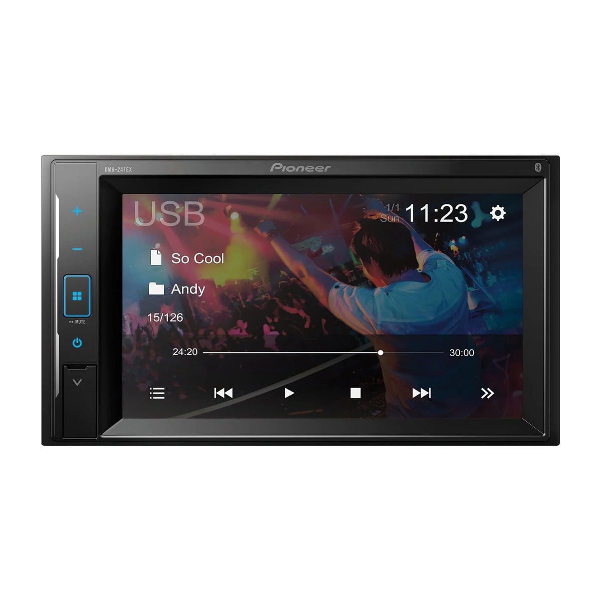 6.2-In. Double-DIN Digital Media Receiver with Touch Screen and Bluetooth E55908