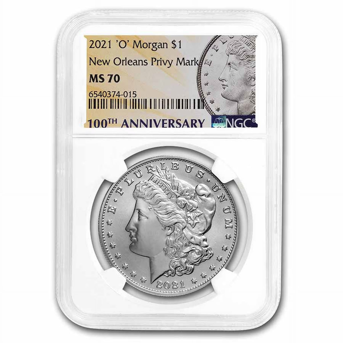 Silver Morgan Dollar MS-70 NGC X1985