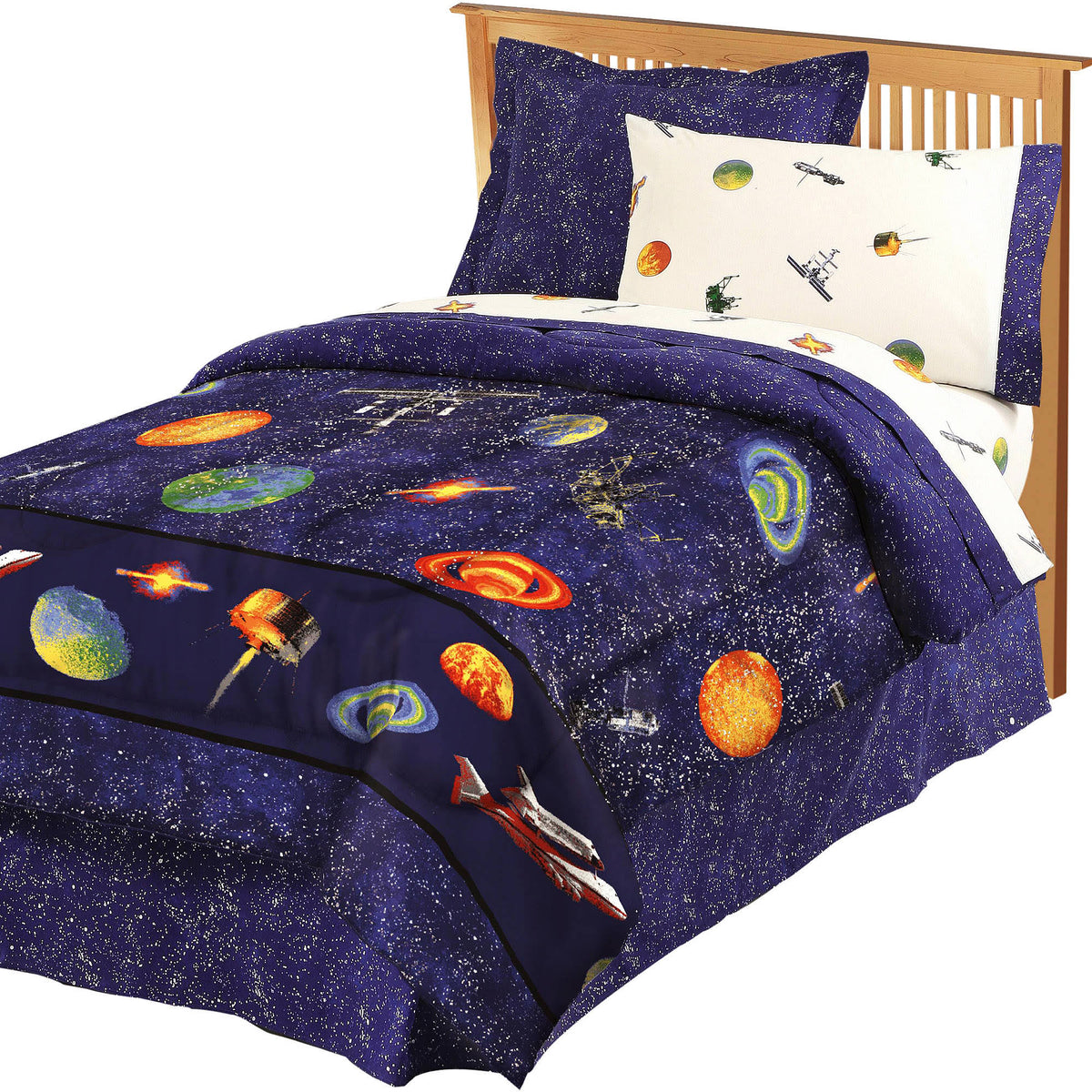 Blue Full Reversible Bed Set U919551