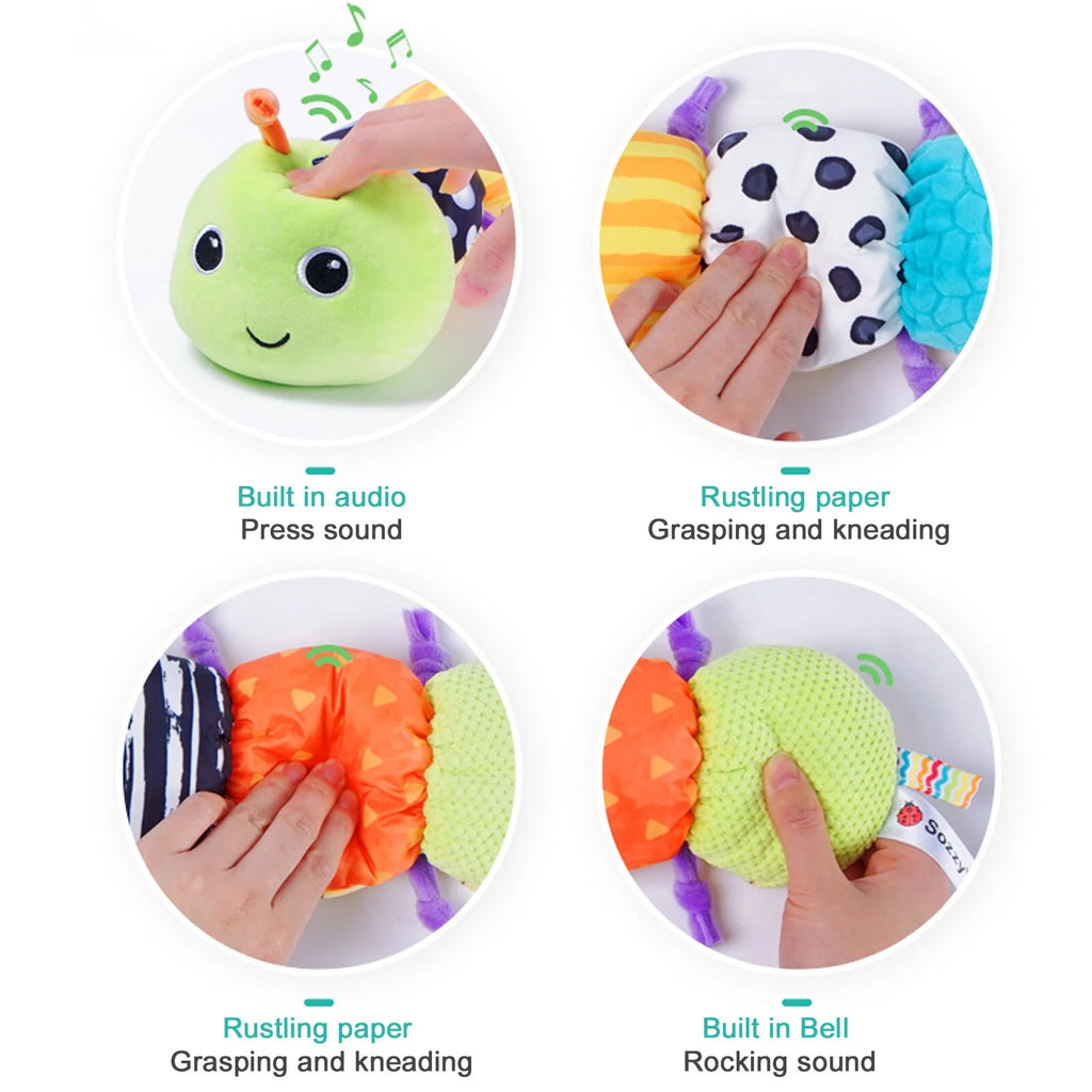 Multicolor Baby Toy Plush Caterpillar Rattle Y464653