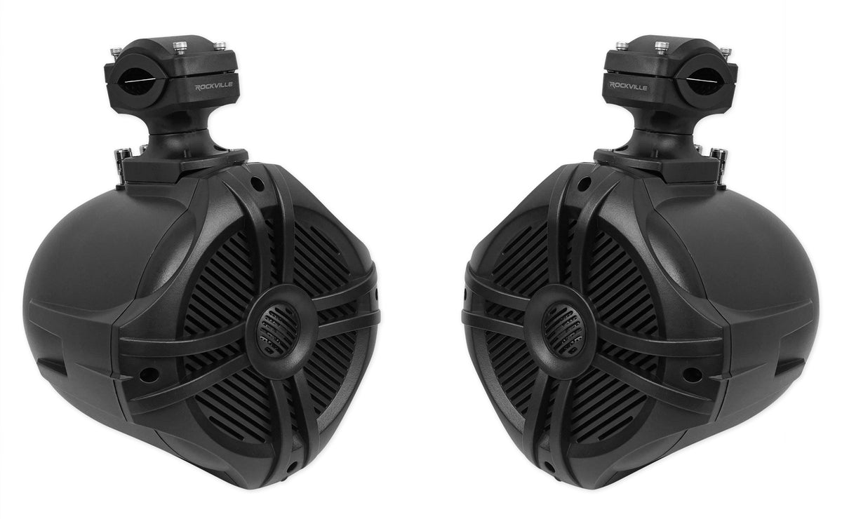 Black 6.5" Marine Wakeboard Tower Speakers with Amplifier J451