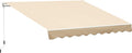 10' x 8' Manual Retractable Awning with UV Protection, Green Y3372