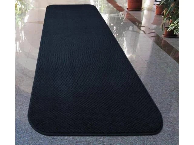 Navy Blue Skid-Resistant Carpet Runner V5315