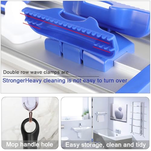 Microfiber Mop with 2 Reusable Flat Mop Pads H9030
