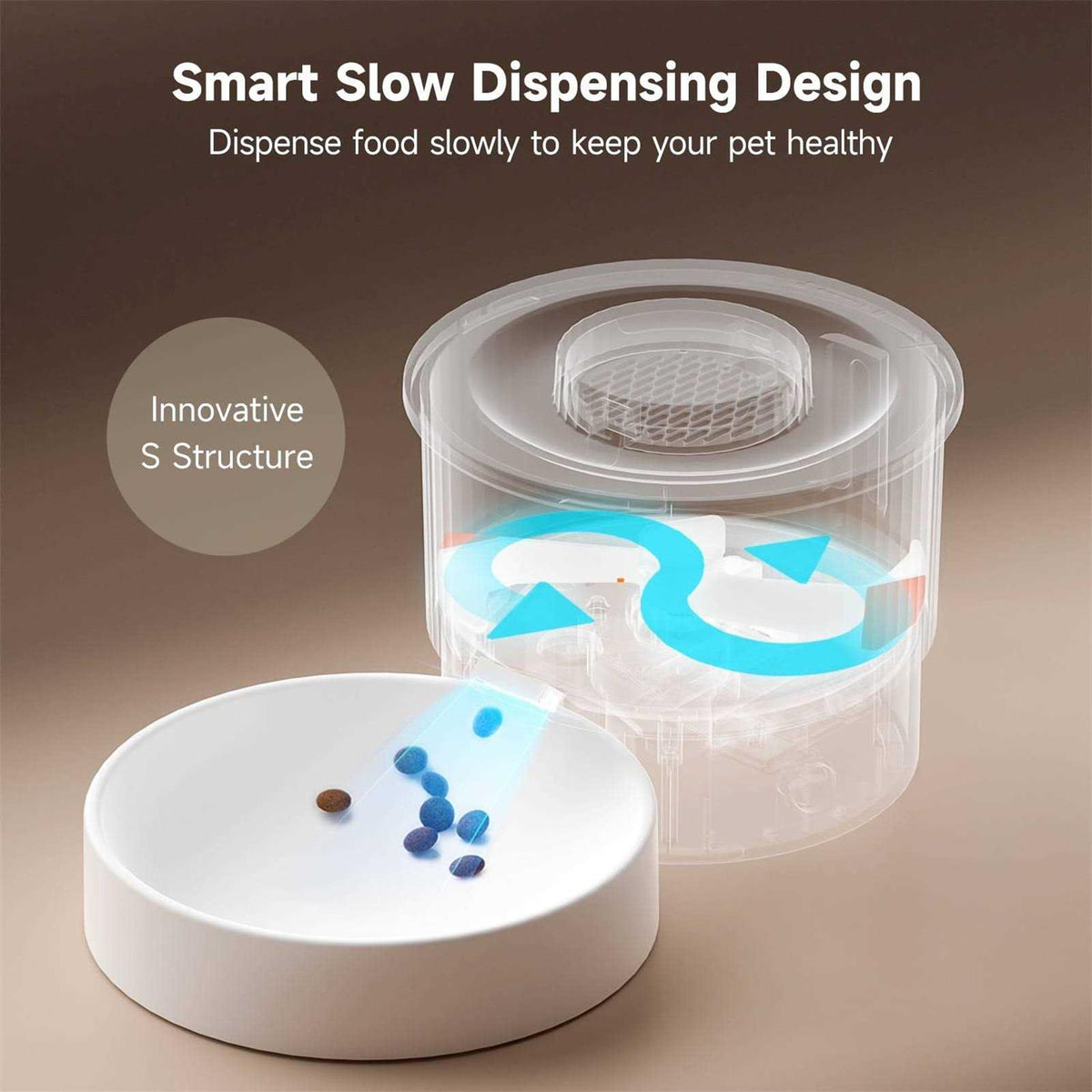 Automatic Cat Feeder Slow Dispensing K489161