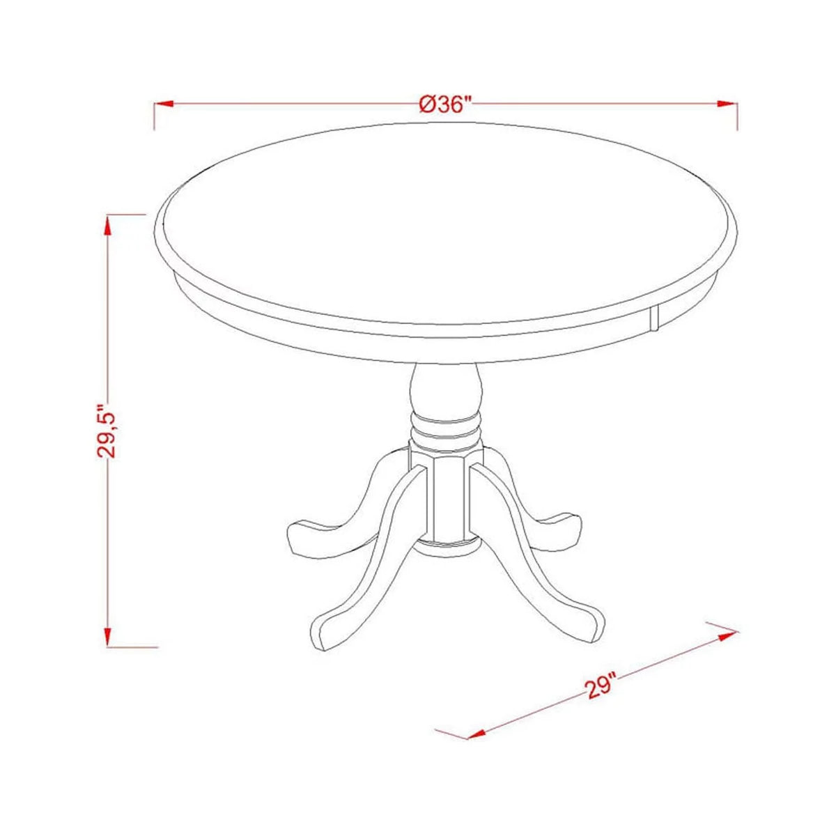 3 Piece Wood Dining Set Q502645