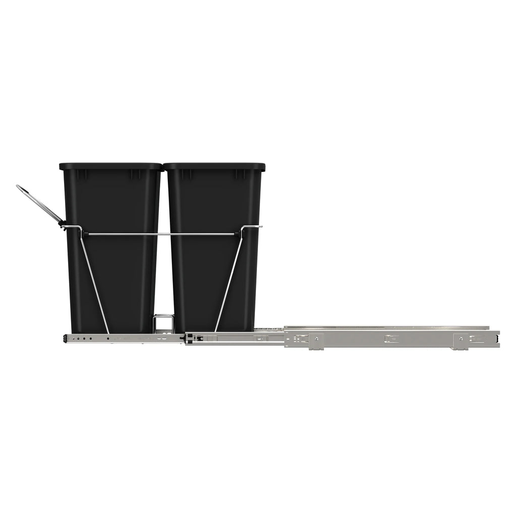 Black Pull Out Waste Containers T4036