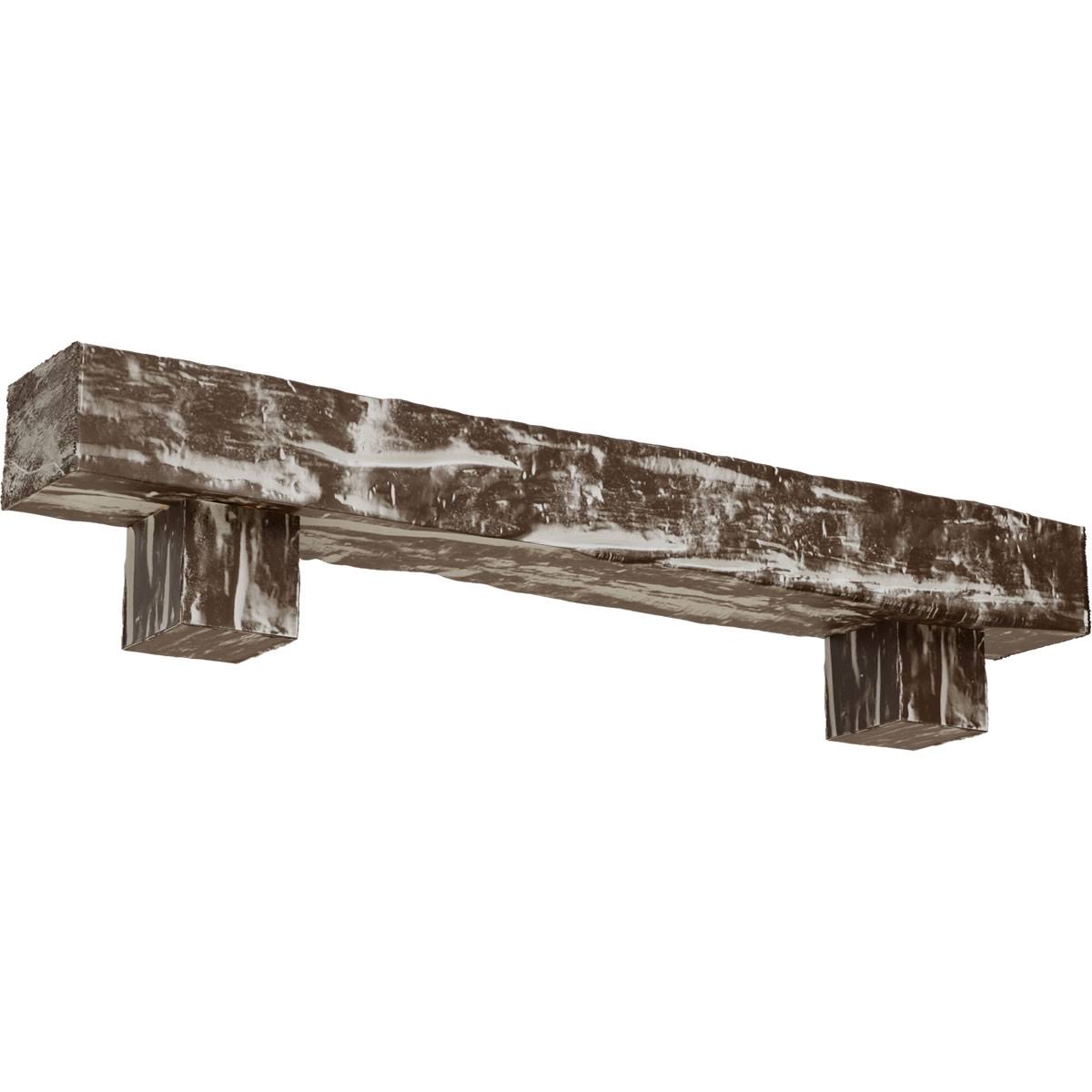 Vintage Mahogany Faux Wood Fireplace Mantel Kit with Corbels J916109