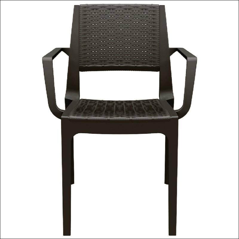 Brown Resin Dining Arm Chair C462