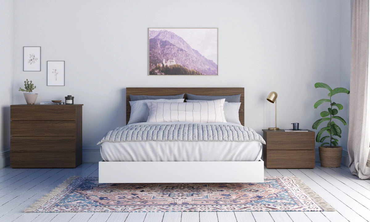 Queen Size Walnut Wood Headboard G946004