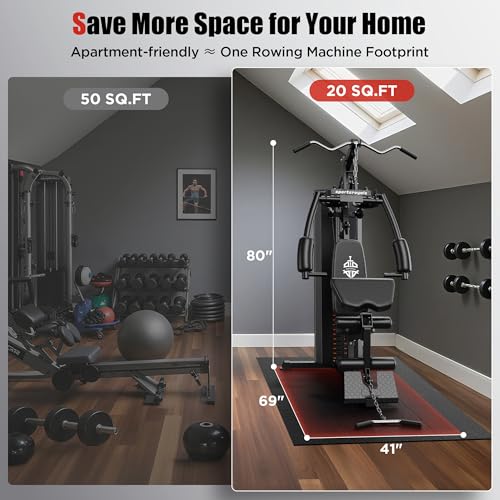 154LBS Weight Stack Home Gym Equipment with Pulley System E3825