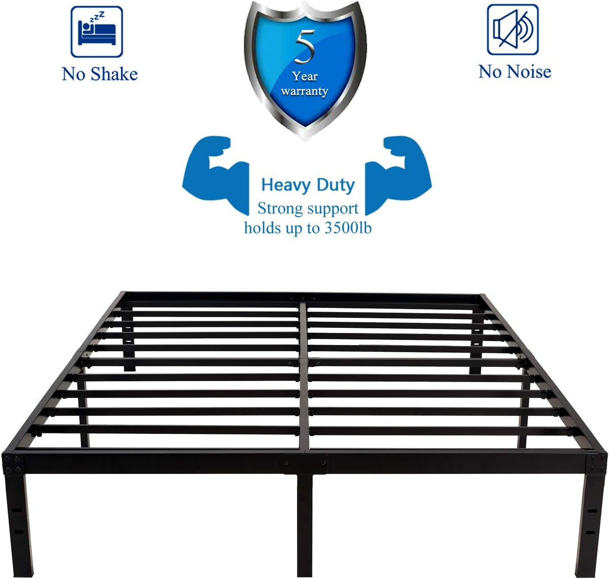 16 Inch Full Size Heavy Duty Steel Platform Bed Frame R991886