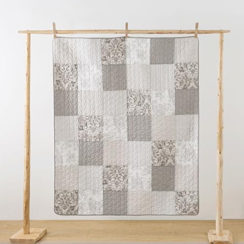 50" x 60" Cotton Quilted Throw Blanket C1727
