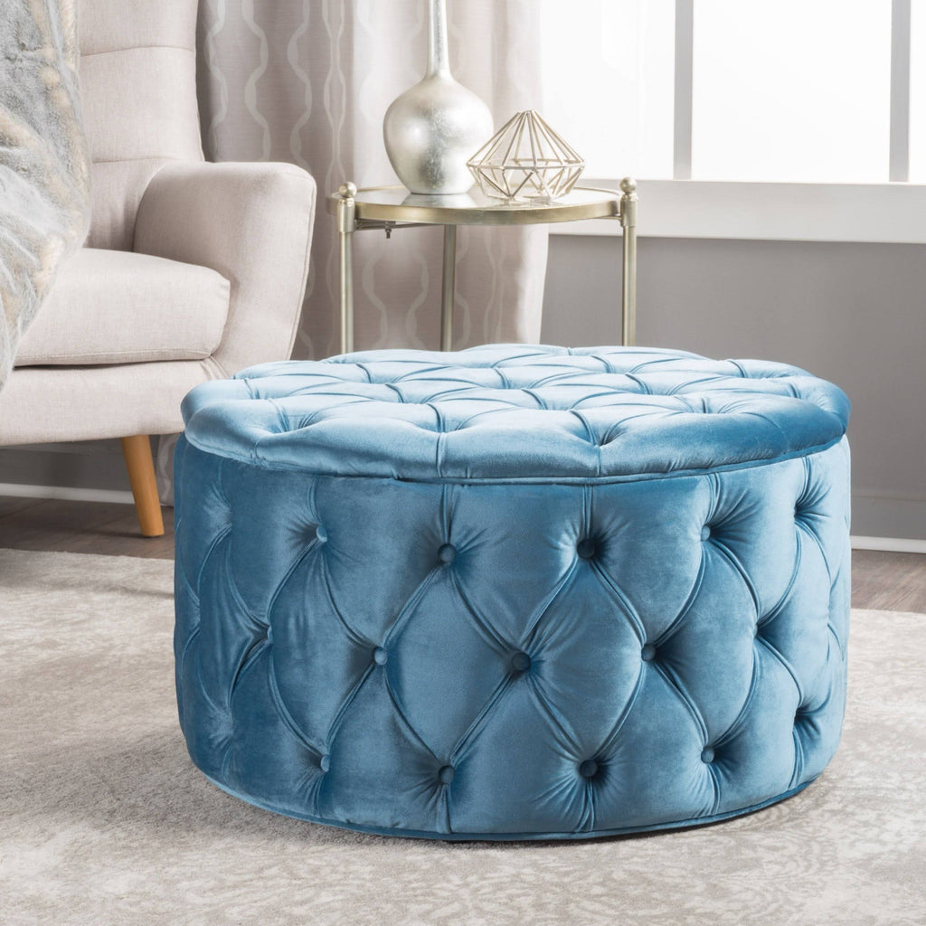 Fuchsia Round Ottoman P558
