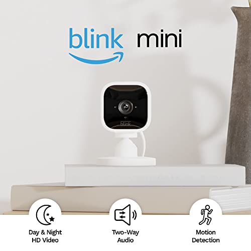 Compact Indoor Plug-In Smart Security Camera, 1080p HD, 2 Cameras (White) G194244