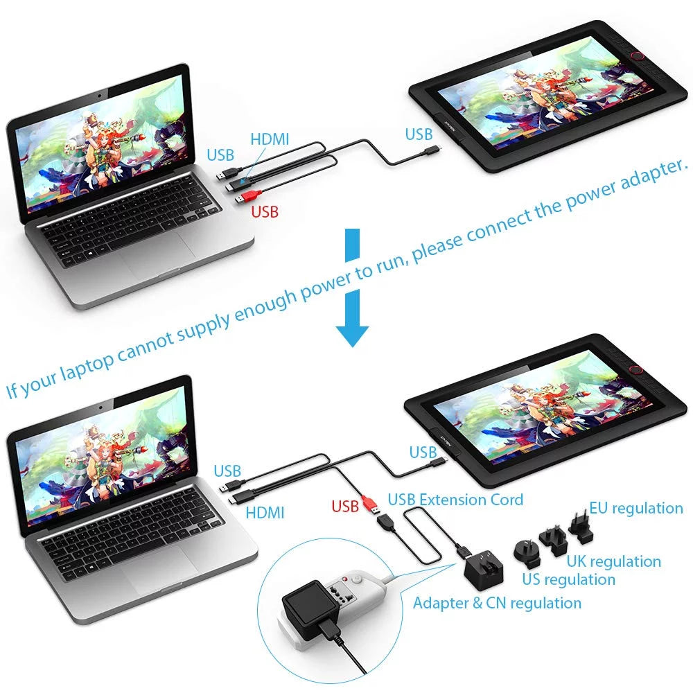 Graphics Drawing Tablet Pen Display with Tilt Function F2943