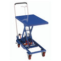 Mobile Scissor Lift Table with Folding Handle, 27 x 17 Platform, 330 lb. Capacity J1278