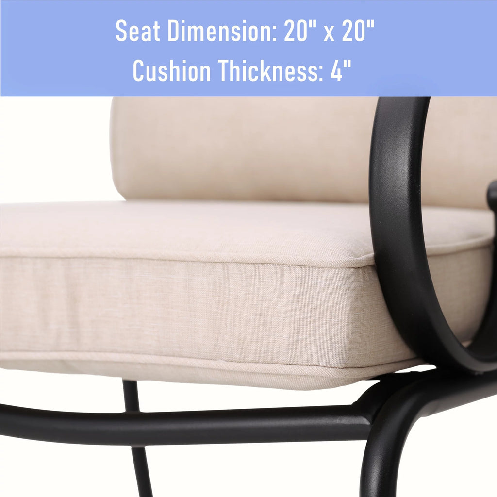 5-Piece Outdoor Dining Set with Cushioned Chairs & Round Table G280612