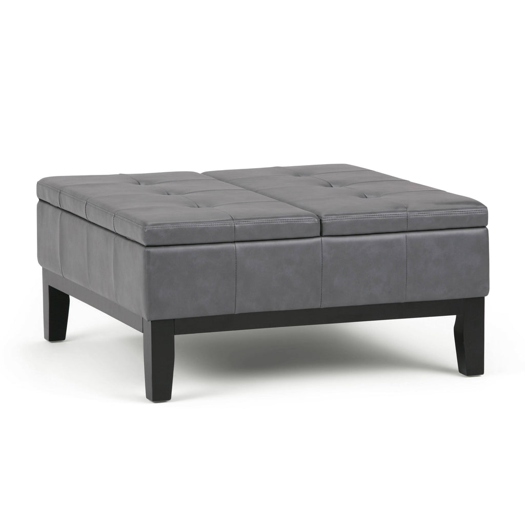 Stone Grey Square Table Ottoman U1513