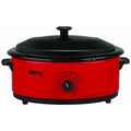 Red 6-Quart Roaster Oven with Black Lid N559766