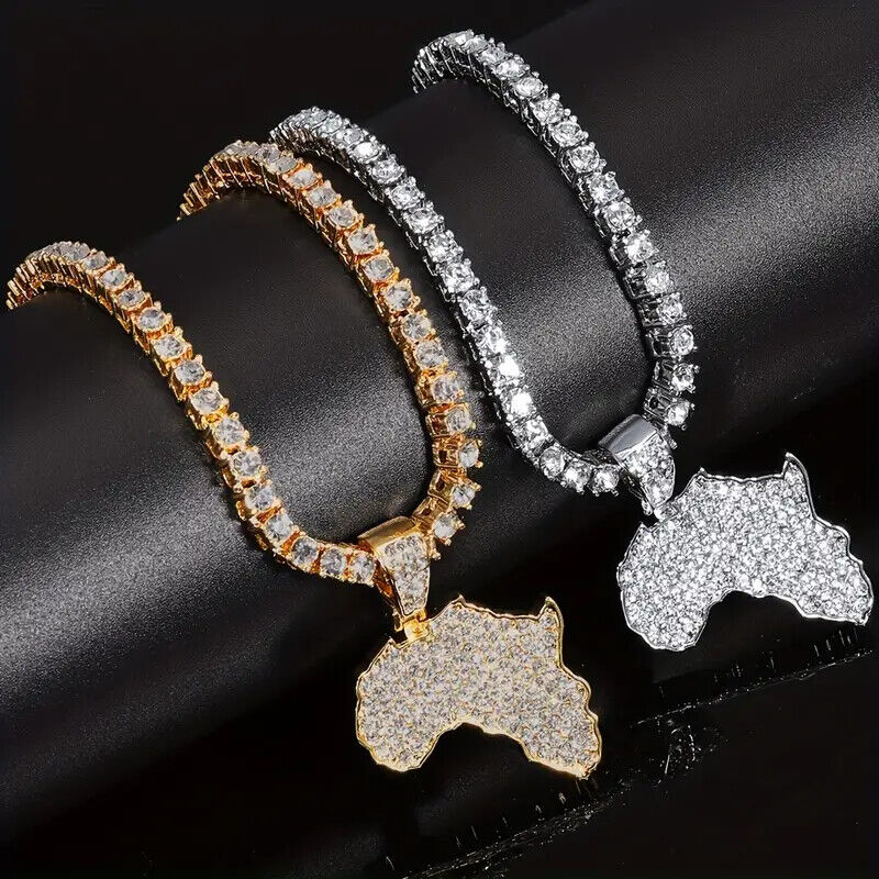 Iced Cubic Zirconia Tennis Chain Necklace W324